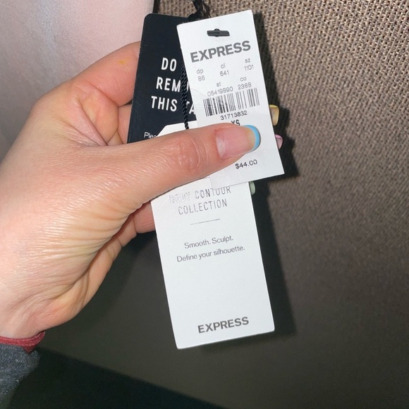 Express Cream Bodysuit with Criss-Cross Straps - Picture 6 of 7